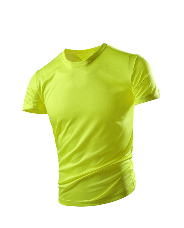 Novi model muške majice s okruglim izrezom i printom - brzosušeća tkanina