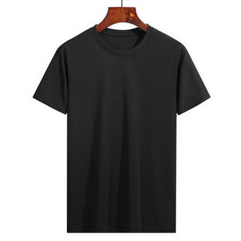 Ανδρικό μπλουζάκι μοντέρνο με κοντά μανίκια και οβάλ λαιμόκοψη σε διάφορα χρώματα