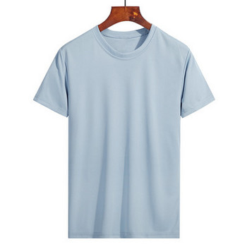 Ανδρικό μπλουζάκι μοντέρνο με κοντά μανίκια και οβάλ λαιμόκοψη σε διάφορα χρώματα