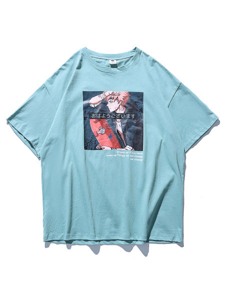 Ανδρικό μπλουζάκι με φαρδύ και κοντό μανίκι - μέγεθος έως 5XL