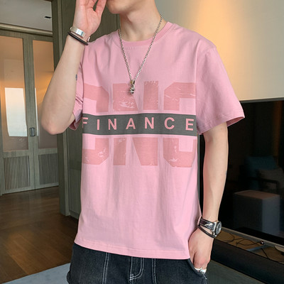 Ανδρικό καλοκαιρινό μπλουζάκι με 3/4 μανίκια και οβάλ ντεκολτέ