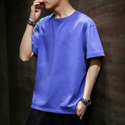 Ανδρικό καλοκαιρινό μπλουζάκι με 3/4 μανίκια και οβάλ ντεκολτέ