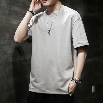 Ανδρικό καλοκαιρινό μπλουζάκι με 3/4 μανίκια και οβάλ ντεκολτέ