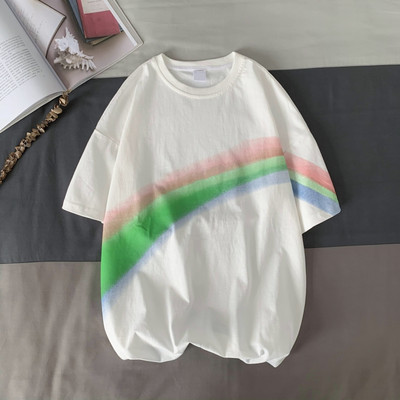 Ανδρικό μπλουζάκι νέου μοντέλου με οβάλ λαιμόκοψη και εκτύπωση σε δύο χρώματα