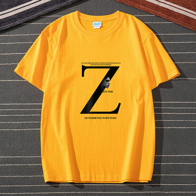 Ανδρικό μπλουζάκι με κοντά μανίκια και επιγραφές