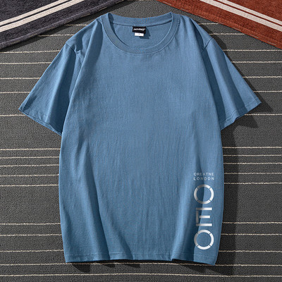 Ανδρικό μπλουζάκι με κοντά μανίκια και επιγραφές