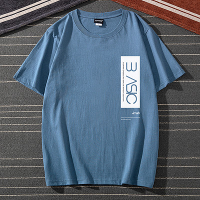 Ανδρικό μπλουζάκι με κοντά μανίκια και επιγραφές