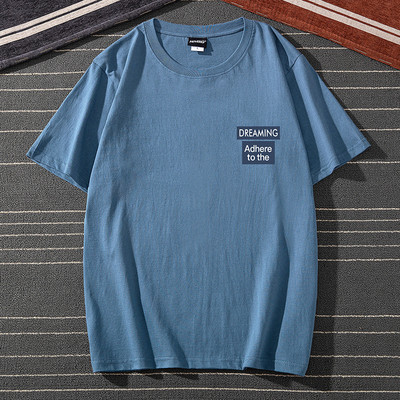 Ανδρικό μπλουζάκι με κοντά μανίκια και επιγραφές