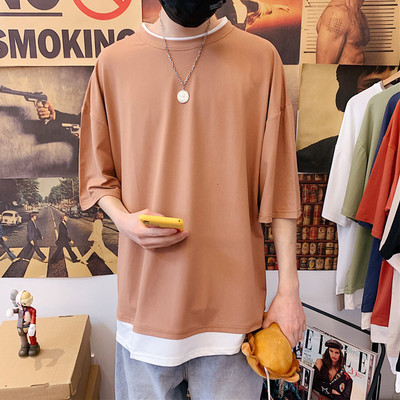 Καλοκαιρινό φαρδύ μπλουζάκι απλό μοντέλο με 3/4 μανίκια