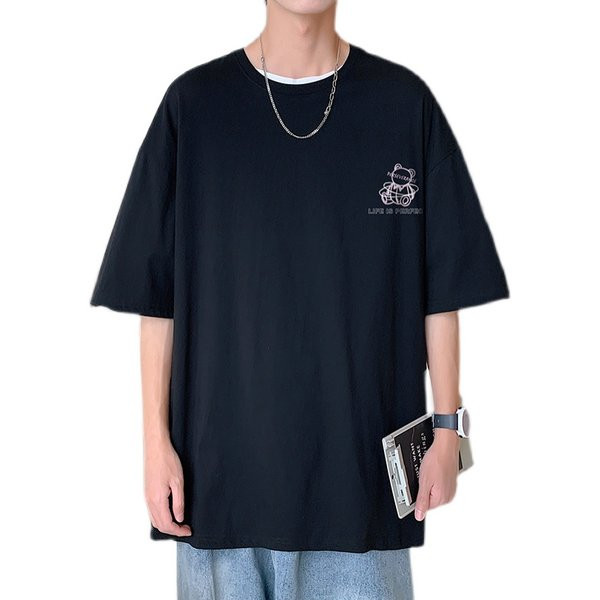 Muška majica kratkih rukava s aplikacijama u boji i kratkim rukavima