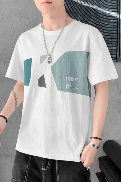 Uue mudeli meeste lai lühikeste varrukatega T-särk mitmes värvitoonis