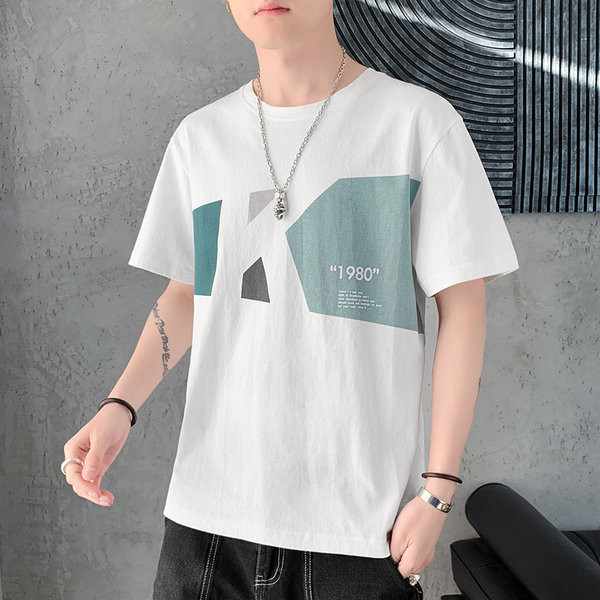 Uue mudeli meeste lai lühikeste varrukatega T-särk mitmes värvitoonis