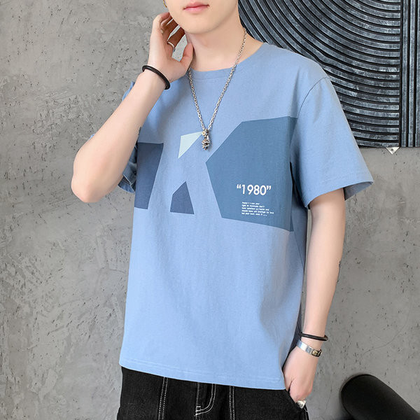 Uue mudeli meeste lai lühikeste varrukatega T-särk mitmes värvitoonis