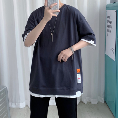 Φαρδύ μοντέλο ανδρικό μπλουζάκι με έμβλημα