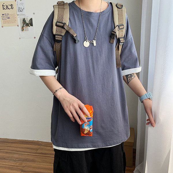 Suvine ühevärviline T-särk meestele - palju värve