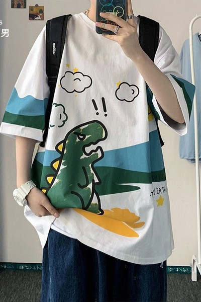 Meeste vabaaja t-särk trükiga