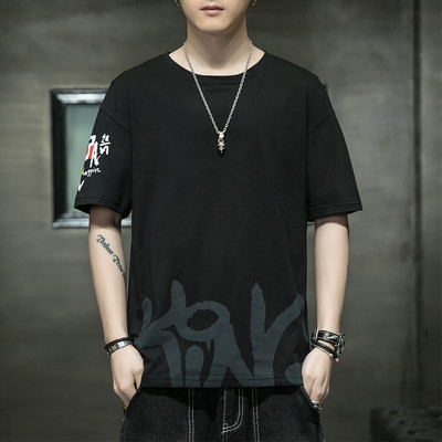 Uue mudeli lai ovaalse kaelusega meeste T-särk