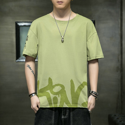 Uue mudeli lai ovaalse kaelusega meeste T-särk