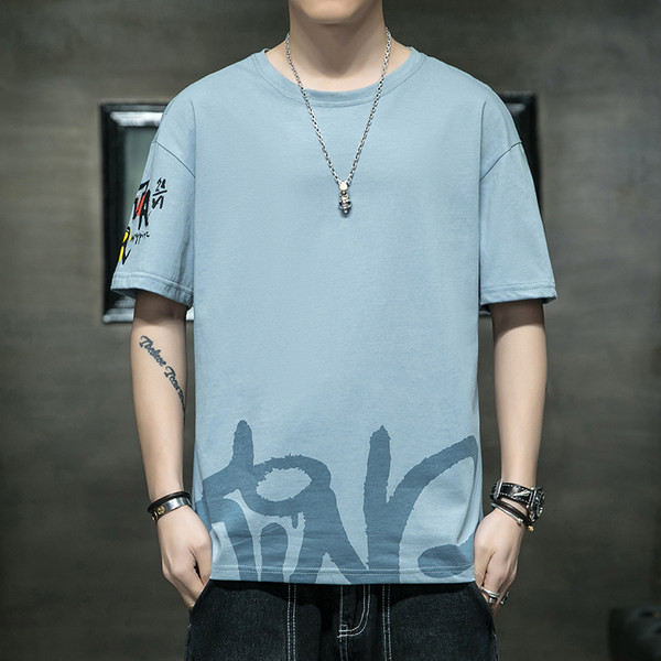 Uue mudeli lai ovaalse kaelusega meeste T-särk