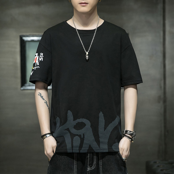 Uue mudeli lai ovaalse kaelusega meeste T-särk