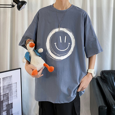 Ανδρικό casual μπλουζάκι με οβάλ λαιμόκοψη και τύπωμα