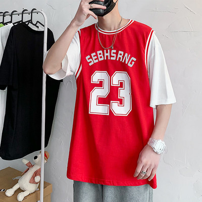 Suvine spordi-casual sildi ja 3/4 varrukatega T-särk meestele