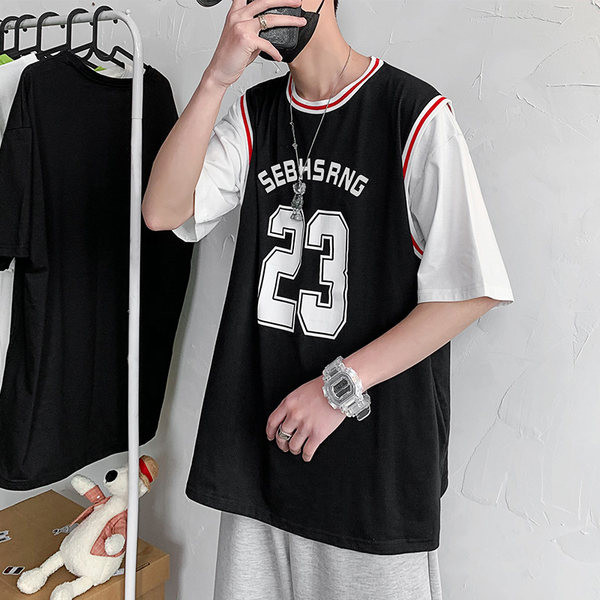 Suvine spordi-casual sildi ja 3/4 varrukatega T-särk meestele