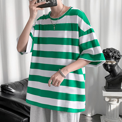 Лятна раирана тениска за мъже