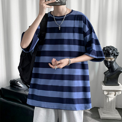 Лятна раирана тениска за мъже