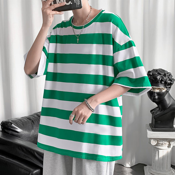 Лятна раирана тениска за мъже