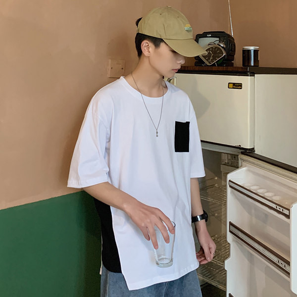 Suvine meeste t-särk tasku ja küljelõhikutega