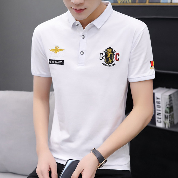 Uue mudeli klassikalise krae ja tikandiga meeste pluus