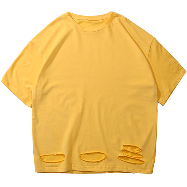 Μεγάλο καλοκαιρινό μπλουζάκι με σκισμένα μοτίβα