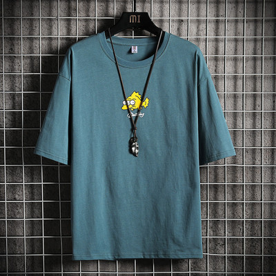 Meeste puuvillane aplikatsiooniga ja 3/4 varrukatega pluus