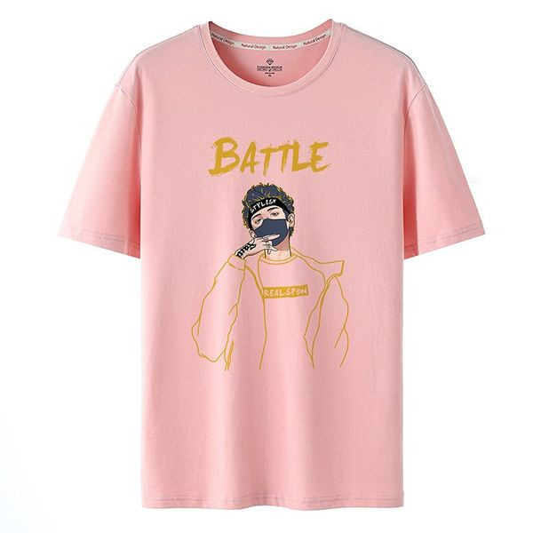 Aplikatsiooni ja pealdisega meeste t-särk