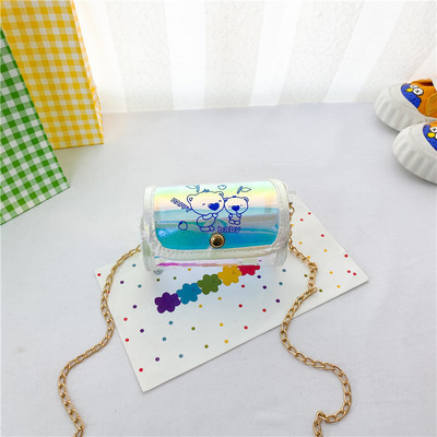 Μοντέρνα παιδική στρογγυλή τσάντα με μακριά λαβή για κορίτσια