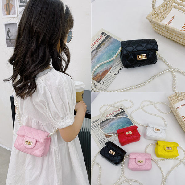 Κομψή παιδική μίνι τσάντα με αγκράφα για κορίτσια