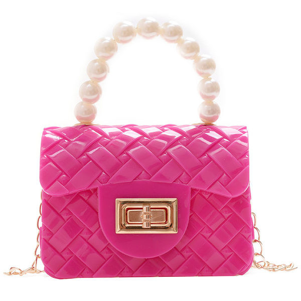 Κομψή μίνι παιδική τσάντα απλό μοντέλο με κοντή και μακριά λαβή