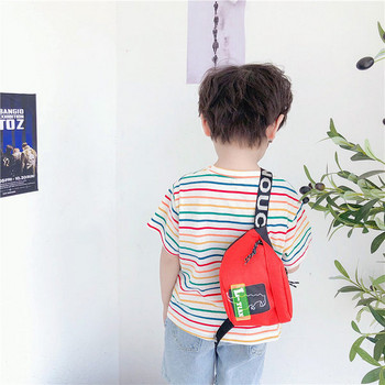Актуална детска чанта с цип и апликация