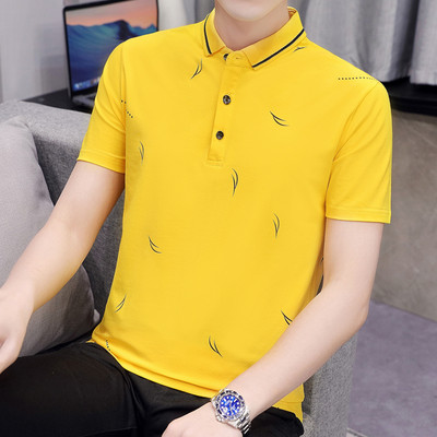 Ανδρική μπλούζα με κλασικό γιακά και κέντημα σε διάφορα χρώματα