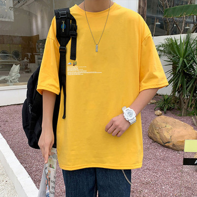 Ανδρικό καλοκαιρινό μπλουζάκι με επιγραφές και 3/4 μανίκια