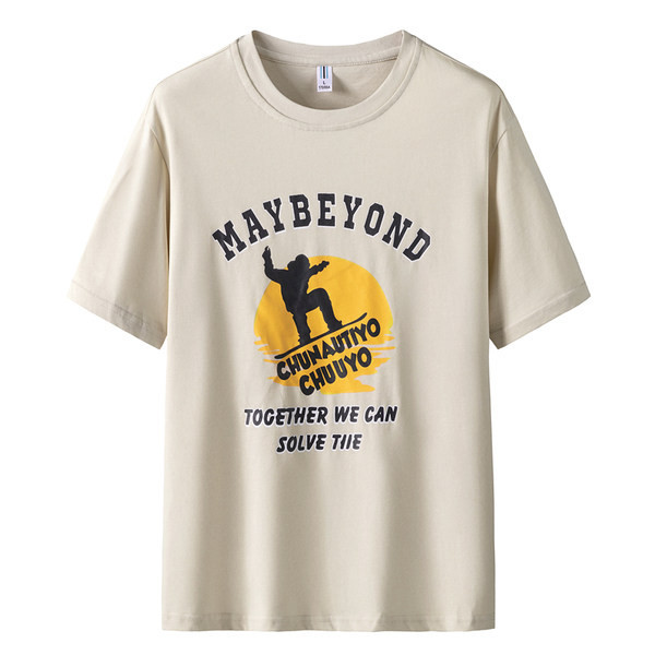 Suvine meeste T-särk kirja ja aplikatsiooniga