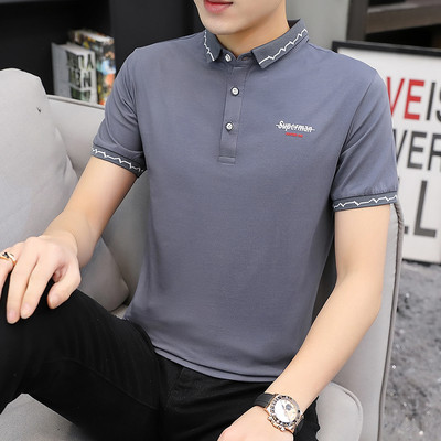 Ανδρική μπλούζα νέου μοντέλου με κέντημα και κλασικό κολάρο σε διάφορα χρώματα