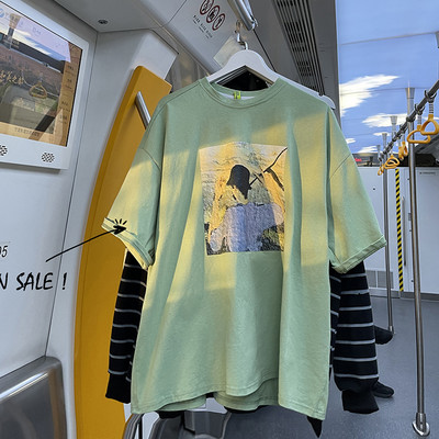 Ανδρικό μπλουζάκι με απλικέ χρώμα - για άντρες