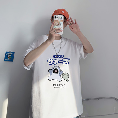 Ανδρικό μπλουζάκι με απλικέ και οβάλ λαιμόκοψη σε τέσσερα χρώματα