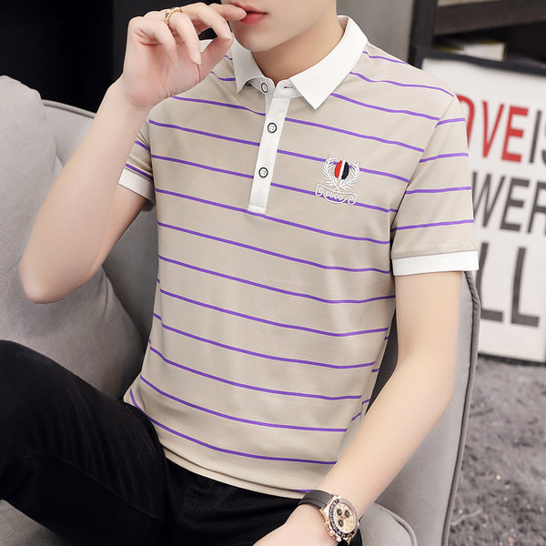 Uue mudeli lühikeste varrukate ja tikandiga meeste pluus