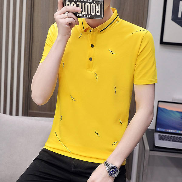 Lühikeste varrukate ja klassikalise kraega vabaaja meeste pluus