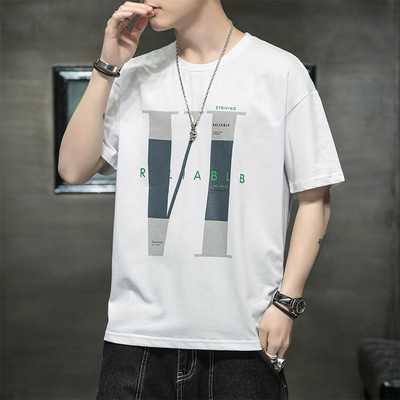 Ανδρικό μπλουζάκι με απλικέ - απλό μοντέλο