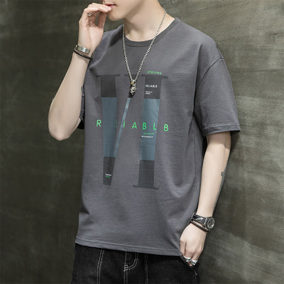 Ανδρικό μπλουζάκι με απλικέ - απλό μοντέλο