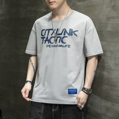 Ανδρικό μπλουζάκι με απλικέ - απλό μοντέλο